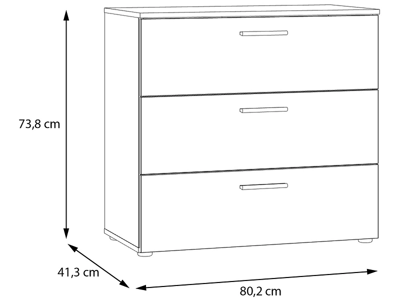 Kommode AMARA 3 Schubladen