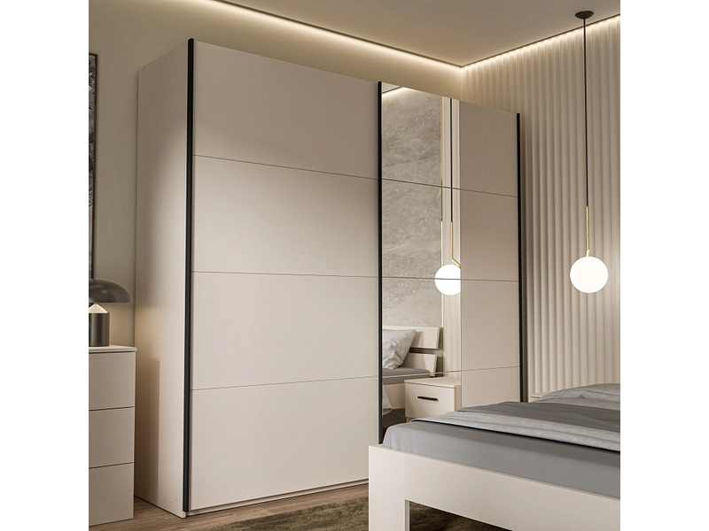 Armoire portes coulissantes AMARA sable