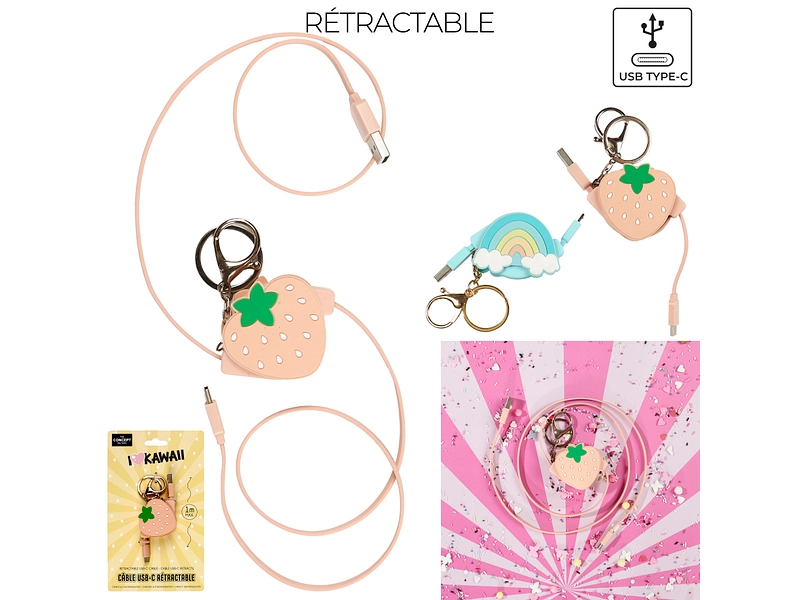 THE CONCEPT FACTORY Cavo USB-C KAWAII THE CONCEPT FACTORY Cavo USB-C KAWAII