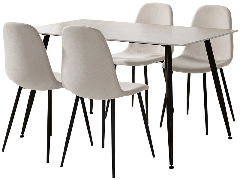 Set Tisch und 4 Stühle MARCKERIC NAORA
