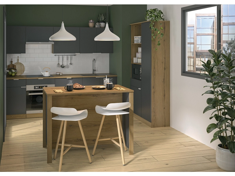 Isola centrale EDEN pannello truciolare quercia