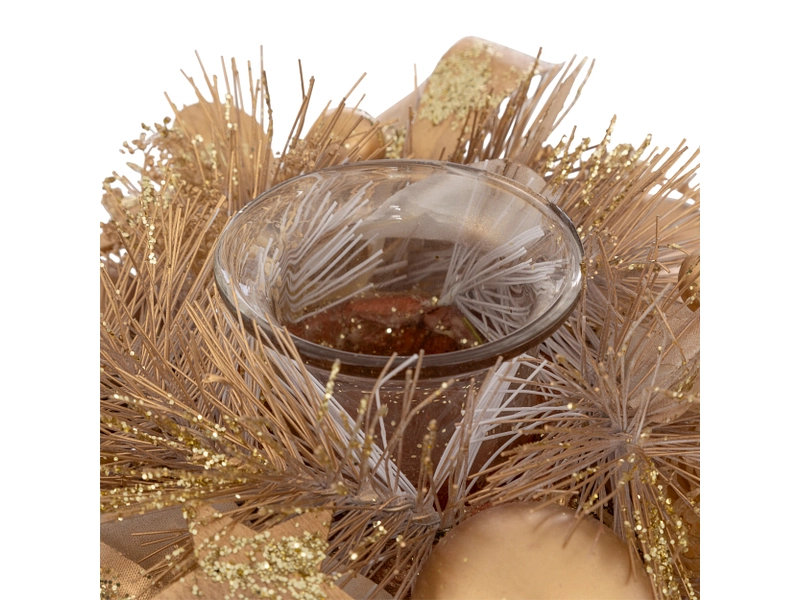 Windlicht NEVA 8 cm x 19 cm PVC goldfarben Windlicht NEVA 8 cm x 19 cm PVC goldfarben