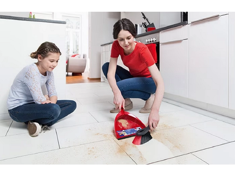 Set brosse et ramassoire rouge