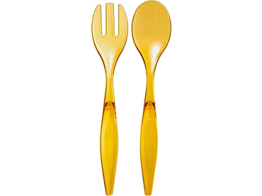 Couverts à salade ZINA 2 pièces jaune