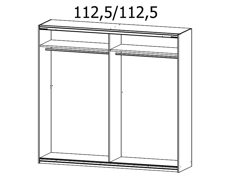 Schwebetürenschrank MATTERHORN artisan eiche