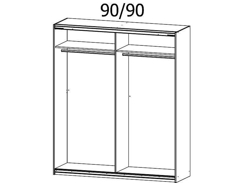 Schwebetürenschrank MATTERHORN artisan eiche
