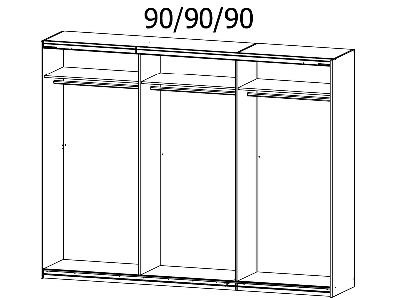Schwebetürenschrank MATTERHORN artisan eiche