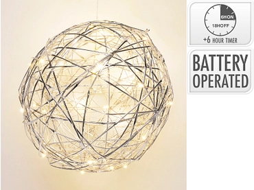 LED-Kugel NEVA Silber