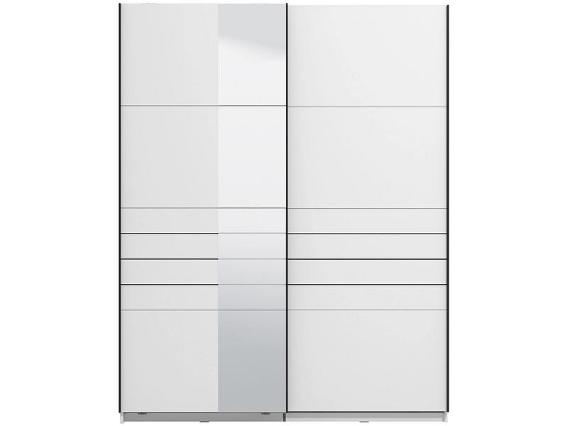 Armoire portes coulissantes JASPER blanc