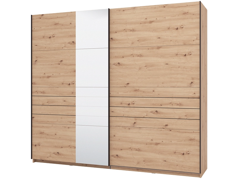 Armoire portes coulissantes JASPER chêne artisan