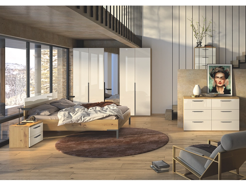 Nachttisch FAMOSA 2 Schubladen