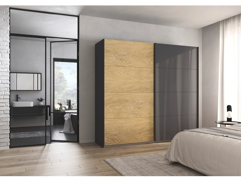 Schwebetürenschrank MATTERHORN artisan eiche
