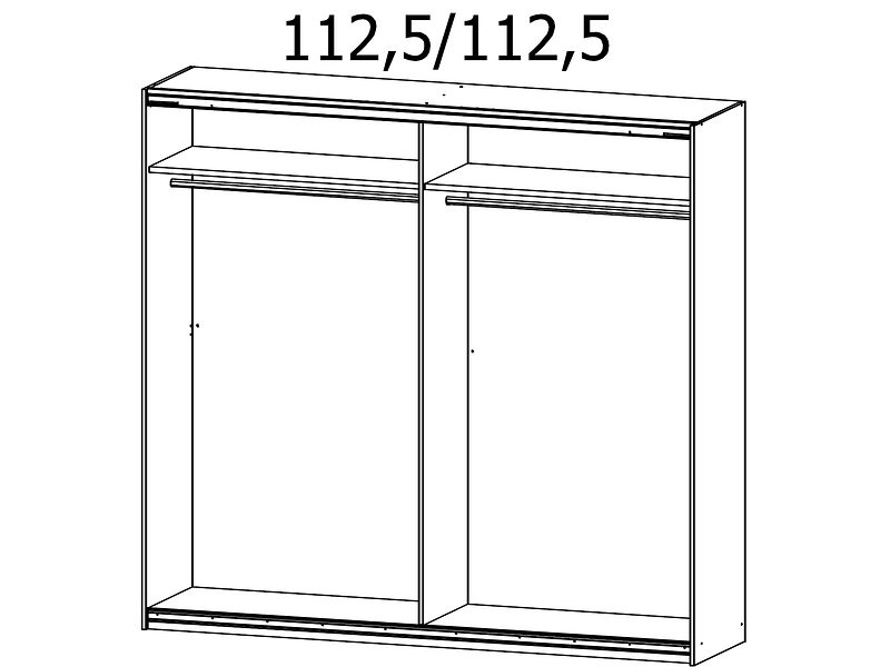 Schwebetürenschrank MATTERHORN artisan eiche
