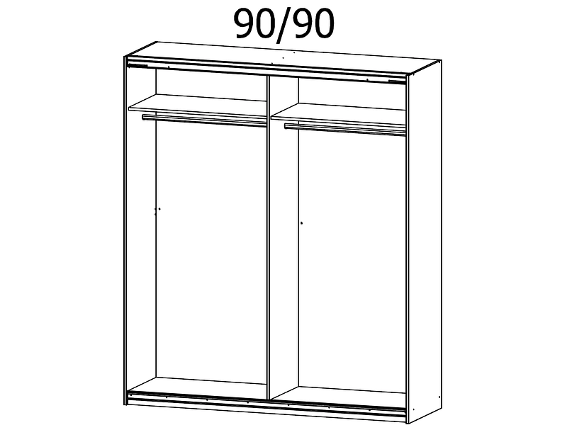 Armoire portes coulissantes MATTERHORN chêne artisan