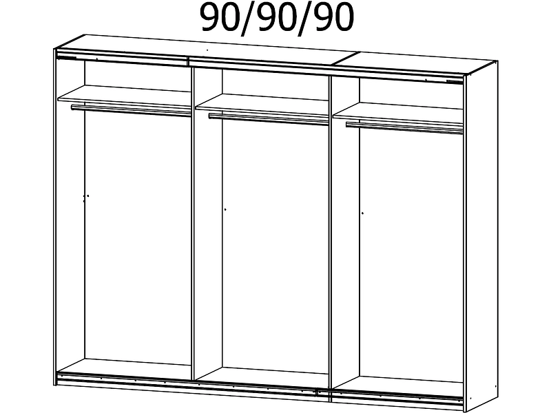 Schwebetürenschrank MATTERHORN artisan eiche