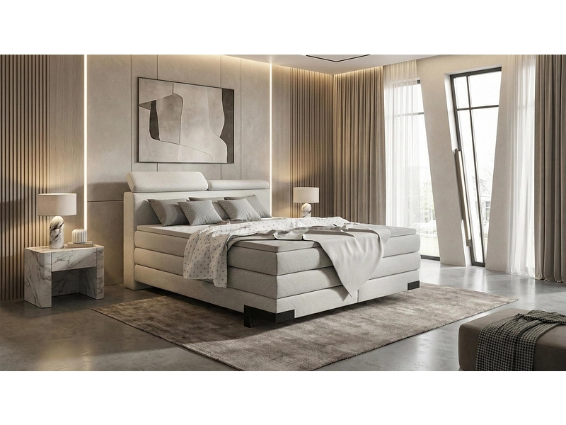 Boxspringbett KANO hellgrau Boxspringbett KANO hellgrau