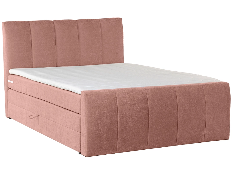 Boxspring CAPRI rosa chiaro 180x200cm semirigido
