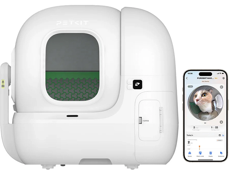 Litière autonettoyante PETKIT Polypropylène blanc