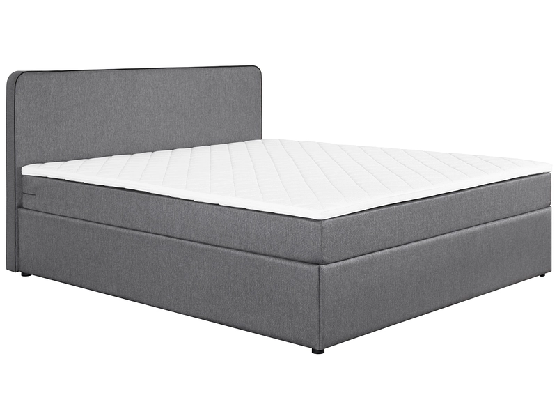 Boxspring ANTON grigio 160x200cm semirigido