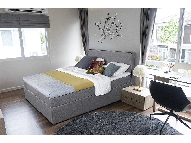 Boxspringbett ANTON grau