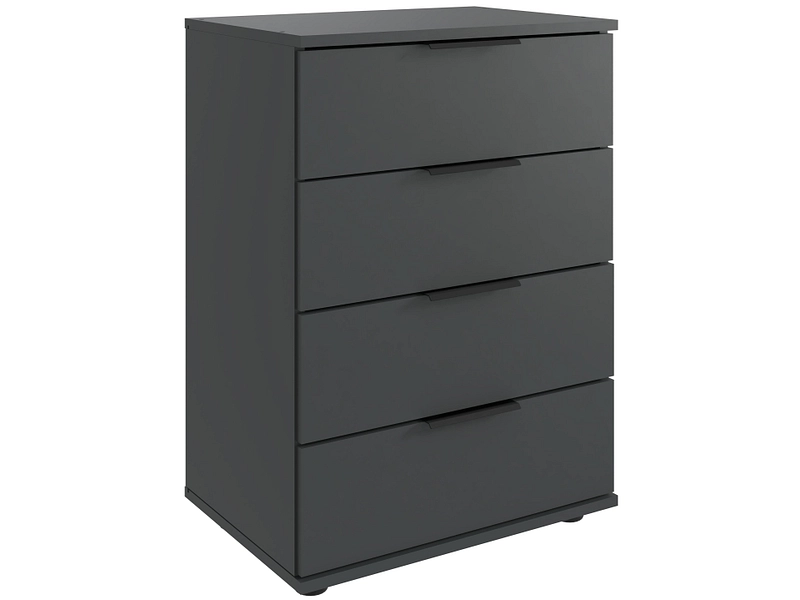 Nachttisch MIDNIGHT 4 Schubladen 52x38x74cm grafit dekor