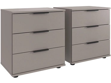 Set di 2 comodini MIDNIGHT 6 cassetti