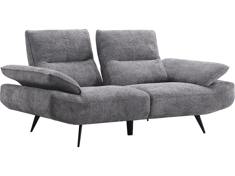 Divano 2 posti ROCKY Tessuto grigio scuro
