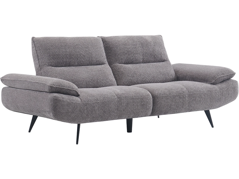 Divano 3 posti ROCKY Tessuto grigio scuro