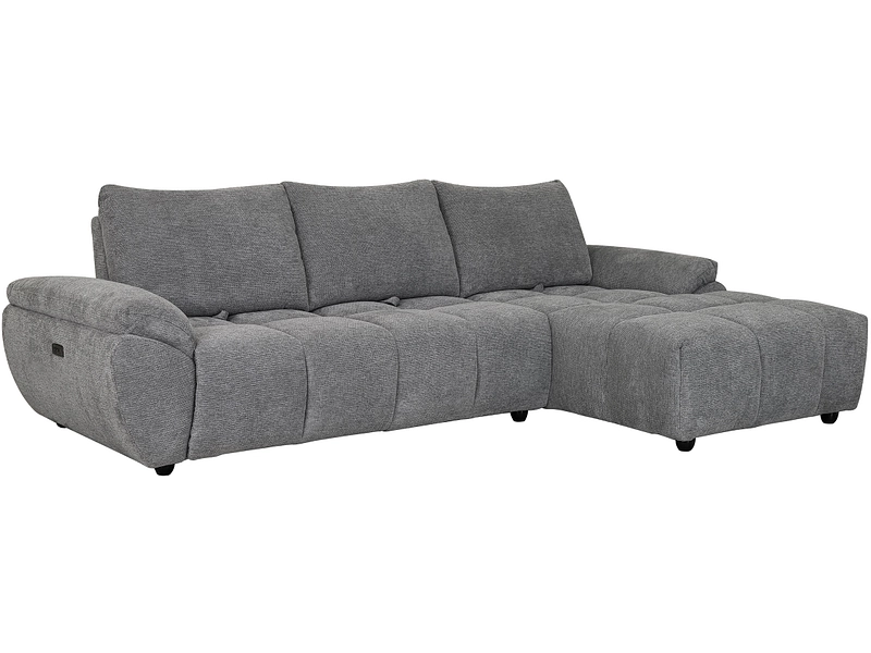 Divano ad angolo JUST 4 YOU CALI Tessuto grigio scuro