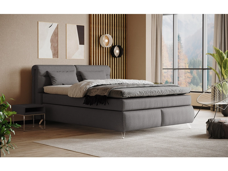 Boxspringbett SWISS HOME STYLE AMBER dunkelgrau