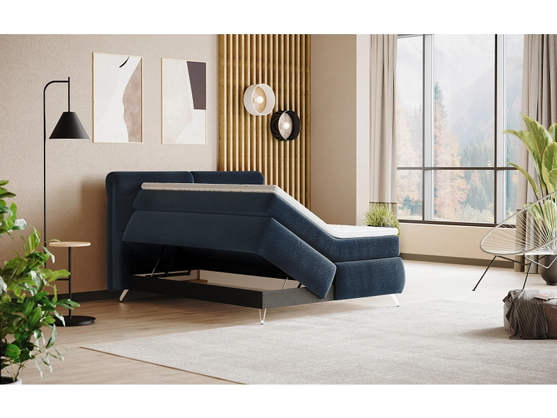 Boxspringbett SWISS HOME STYLE AMBER blau