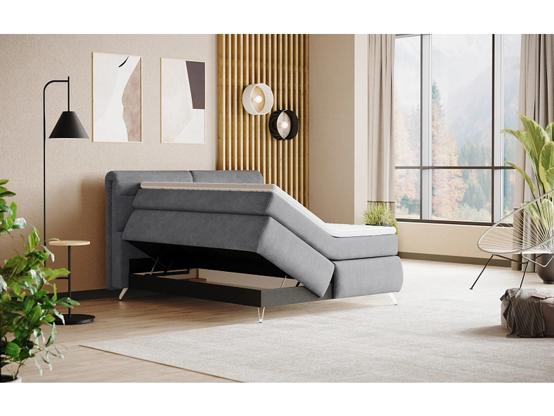Boxspringbett SWISS HOME STYLE AMBER dunkelgrau
