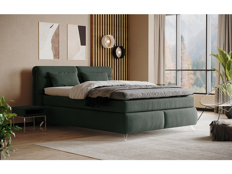 Boxspringbett SWISS HOME STYLE AMBER dunkelgrün