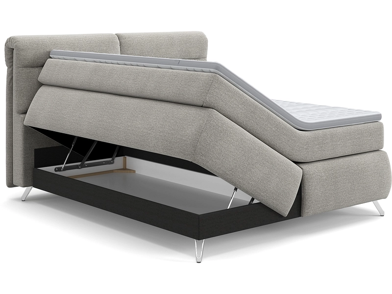 Boxspringbett SWISS HOME STYLE AMBER hellgrau