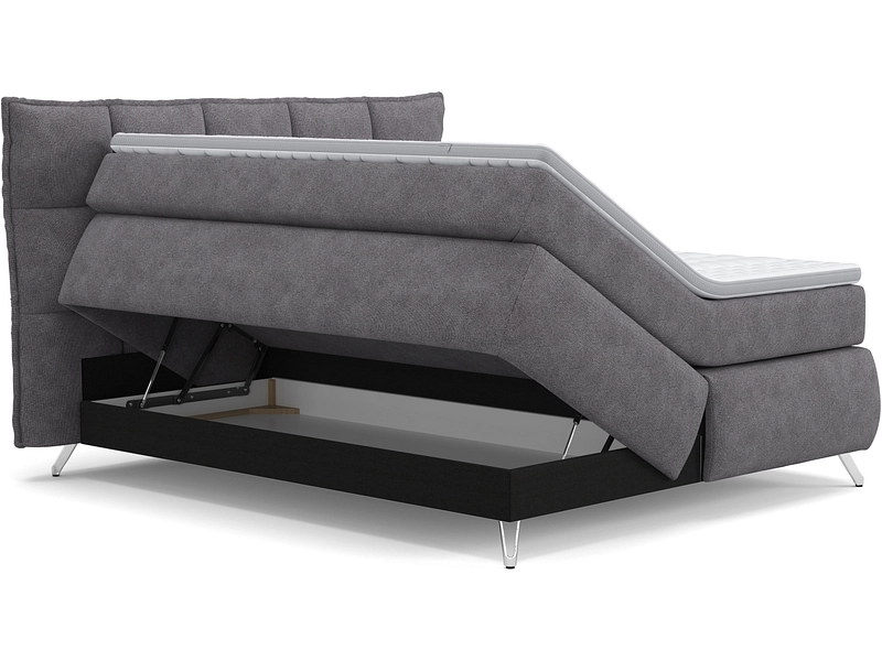 Boxspringbett SWISS HOME STYLE AGATA dunkelgrau