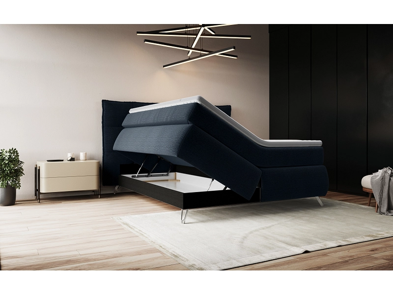 Boxspringbett SWISS HOME STYLE AGATA blau
