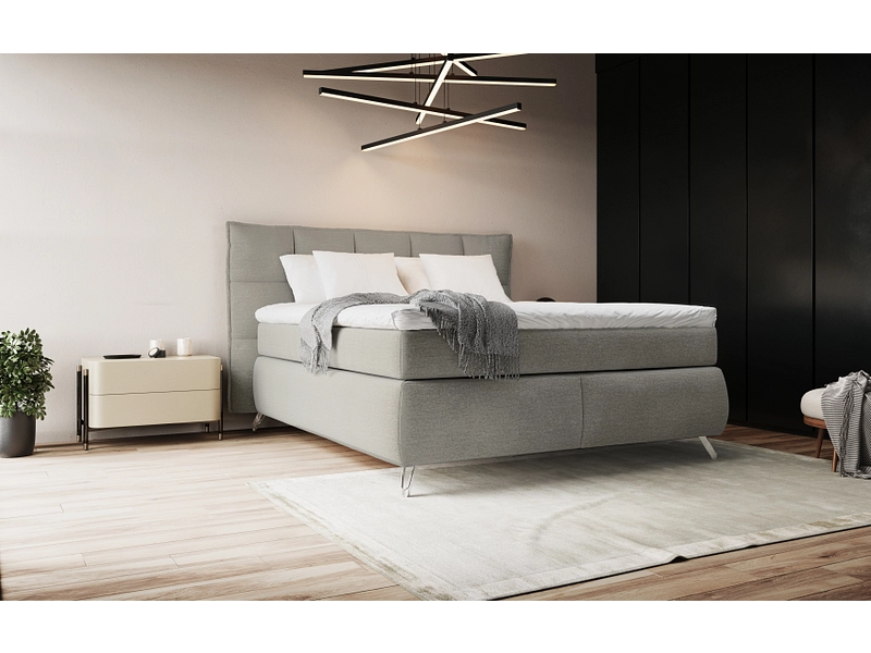 Boxspring SWISS HOME STYLE AGATA grigio chiaro