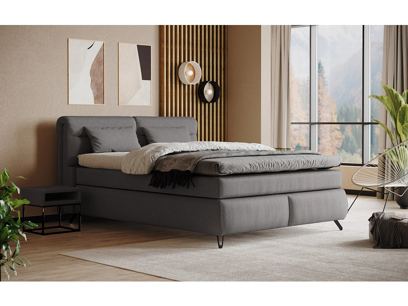 Boxspring SWISS HOME STYLE AMBER grigio scuro