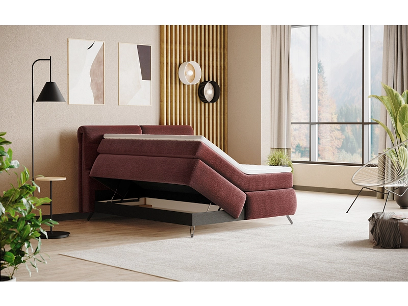 Boxspringbett SWISS HOME STYLE AMBER bordeau