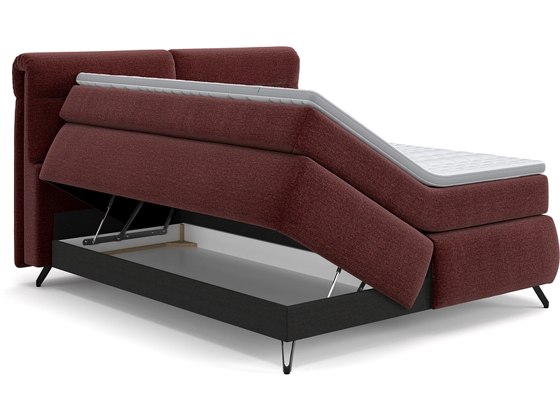 Boxspringbett SWISS HOME STYLE AMBER bordeau