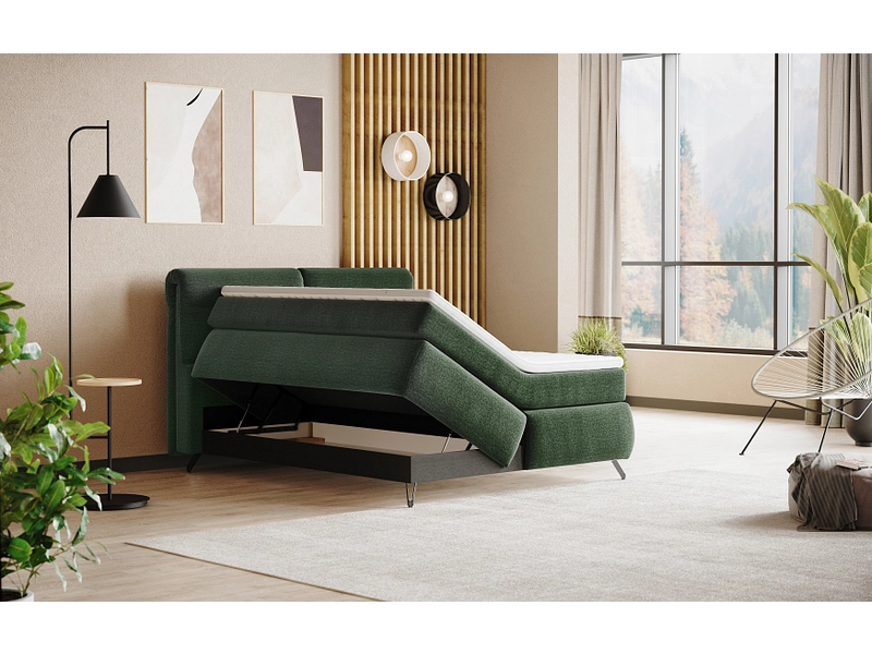 Boxspringbett SWISS HOME STYLE AMBER dunkelgrün