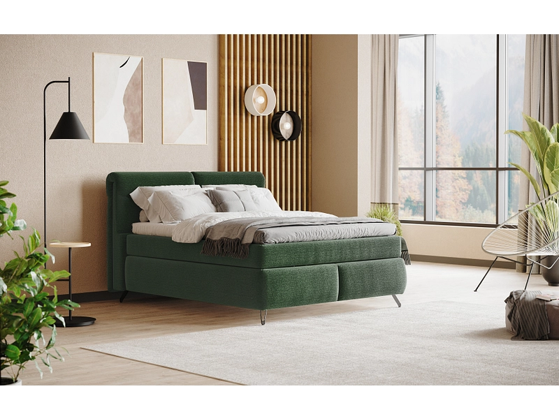 Boxspringbett SWISS HOME STYLE AMBER dunkelgrün