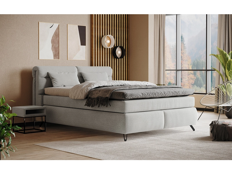 Boxspring SWISS HOME STYLE AMBER gris clair