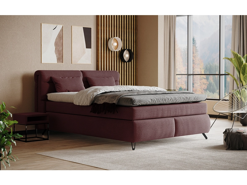 Boxspring SWISS HOME STYLE AMBER bordò Boxspring SWISS HOME STYLE AMBER bordò