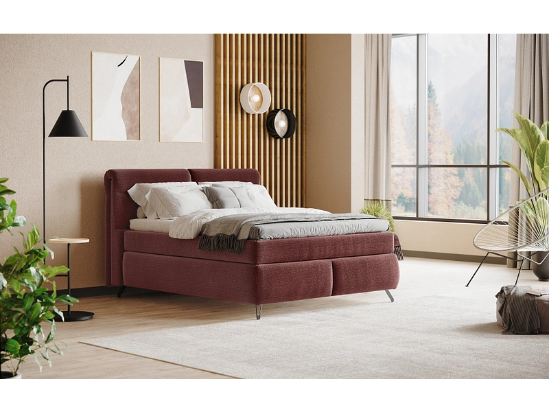 Boxspringbett SWISS HOME STYLE AMBER bordeau
