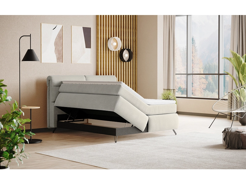 Boxspringbett SWISS HOME STYLE AMBER hellgrau