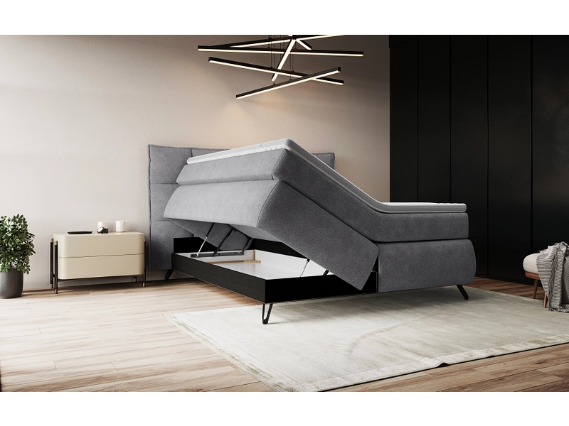 Boxspringbett SWISS HOME STYLE AGATA dunkelgrau