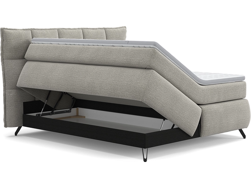 Boxspringbett SWISS HOME STYLE AGATA hellgrau
