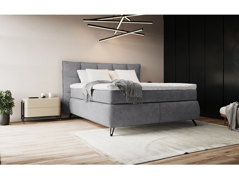 Boxspring SWISS HOME STYLE AGATA gris foncé