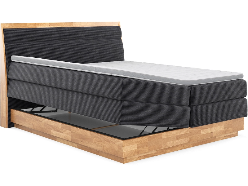 Boxspringbett SWISS HOME STYLE ONYX anthrazit
